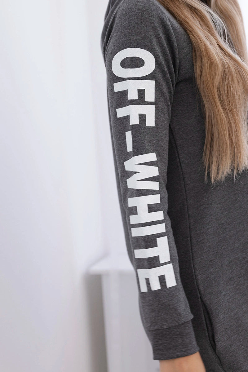 Sukienka Off White grafit melanż , , , Moda Life Polska , 10038_4 , 62072