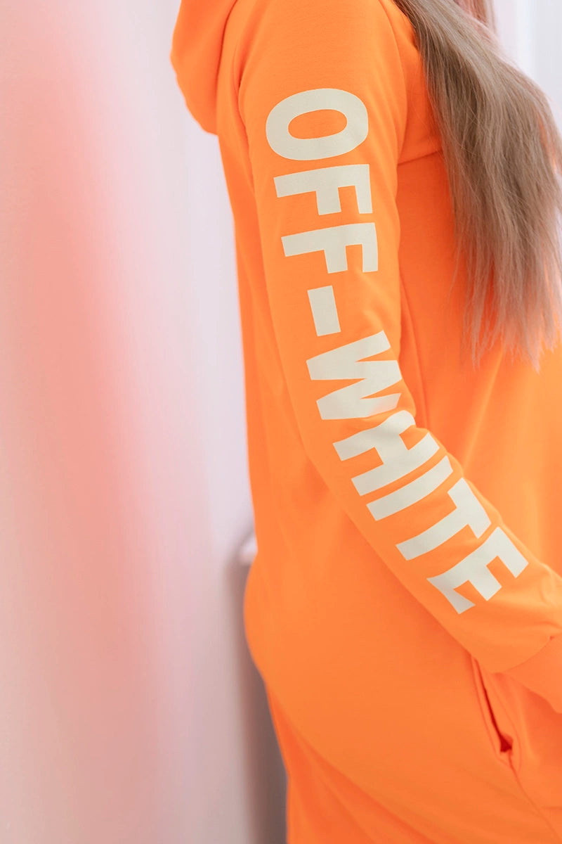 Sukienka Off White pomarańczowy neon , , , Moda Life Polska , 14688_4 , 62072