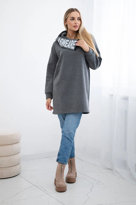 Bluza ocieplana z kapturem grafitowa , , , Moda Life Polska , 20621_2 , 9304