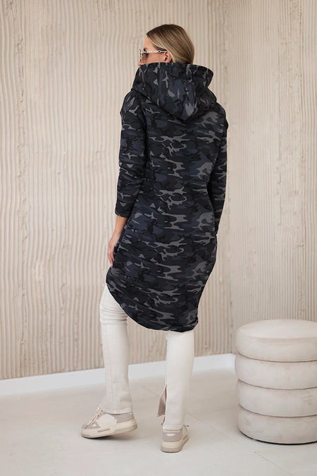 Bluza z długim tyłem moro , grafit+czarny uniwersalny , Bluzy , TR , 21087_2_160e3653-e474-4bf7-831e-fd99baad0809 , 9119 Bluzy Odzież Damska Promocja Wszystkie Produkty