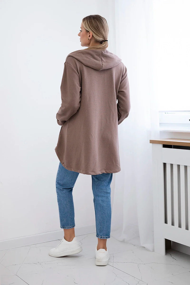 Bluza z dłuższym tyłem i kapturem , mocca uniwersalny , Bluzy , TR , 21116_2_cda17c4f-ebe0-462c-a91c-43db344d6458 , 9108 Bluzy Odzież Damska Promocja Wszystkie Produkty