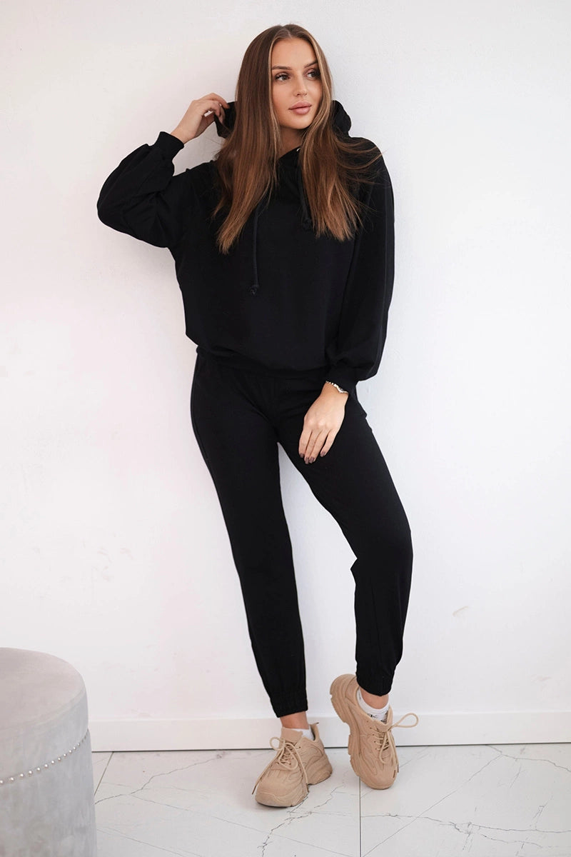 Komplet dresowy z kapturem czarny , , , Moda Life Polska , 21197_1 , 9337