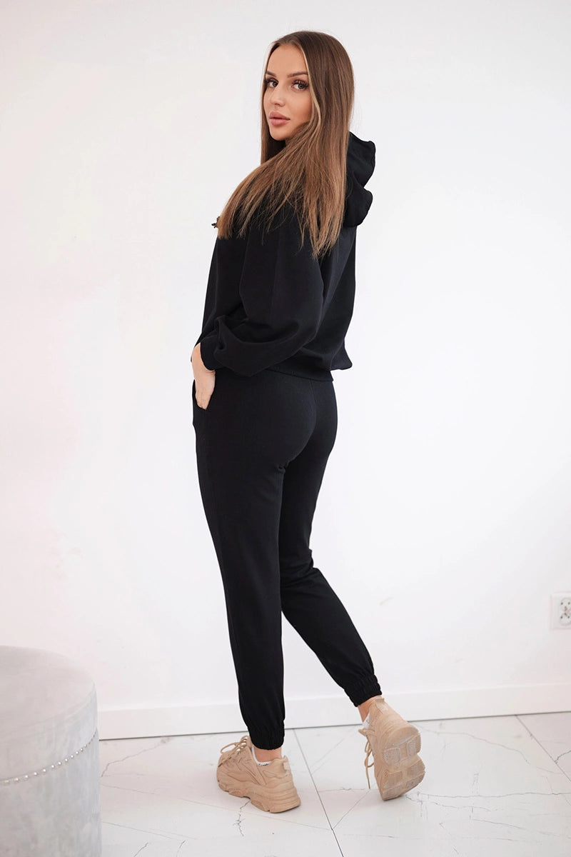 Komplet dresowy z kapturem czarny , , , Moda Life Polska , 21197_2 , 9337