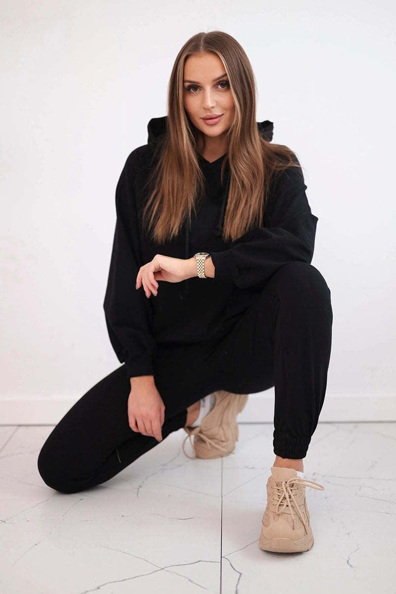 Komplet dresowy z kapturem czarny , , , Moda Life Polska , 21197_3 , 9337