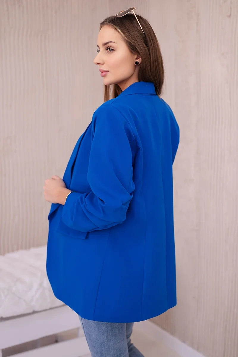 Marynarka z klapami elegancka , Chabrowy uniwersalny , Narzutki , IT , 23843_4 , 9709 Moda Włoska Narzutki Odzież Damska Wszystkie Produkty