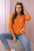 Bluzka sweterkowa z kwiatowym wzorem pomarańczowa , , , Moda Life Polska , 27634_3 , HN003-2