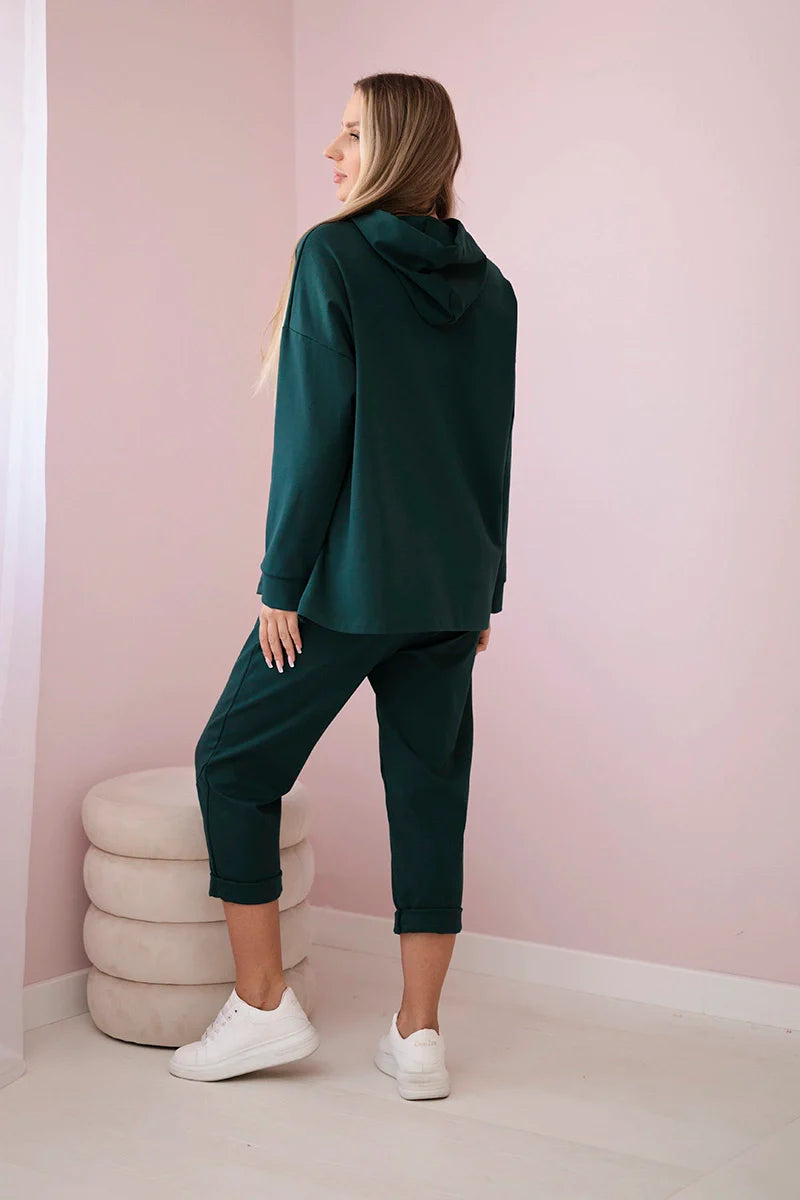 Komplet Punto Milano Winter bluza z kapturem + spodnie , Ciemny Zielony uniwersalny , Komplety , IT , 29781_2_473e8d05-bd18-4f1e-bfd0-cf2346200fad , 7036T Komplety Odzież Damska Wszystkie Produkty