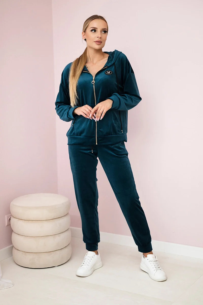 Komplet welurowy bluza z kapturem + spodnie , Morski uniwersalny , Komplety , IT , 29926_1_8bdb09e0-6702-4ae3-8ea4-7cbd013f2e76 , 6106 Komplety Odzież Damska Wszystkie Produkty