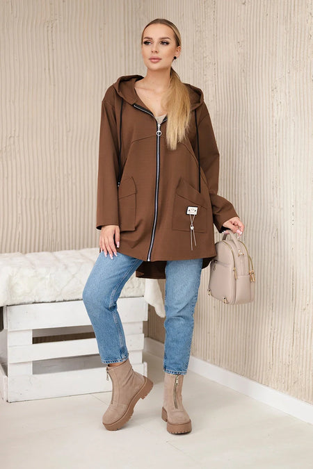 Bluza z kapturem Punto Milano Winter , brązowa uniwersalny , Bluzy , IT , 29928_1_5c09dfab-7674-4cb5-8306-675924890233 , 6722 Bluzy Odzież Damska Wszystkie Produkty