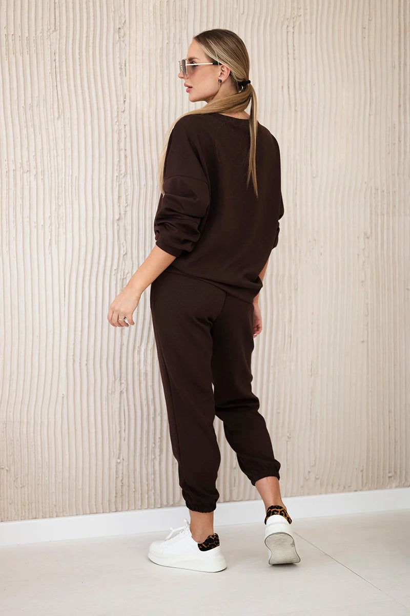 Komplet bluza + spodnie masełko , czekoladowy uniwersalny , Komplety , IT , 30133_2_9d8a82dc-a679-44af-a731-a9c6eb3f1c1d , 7065P Komplety Odzież Damska Wszystkie Produkty