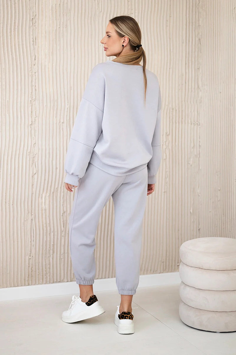 Komplet bluza + spodnie masełko , szary uniwersalny , Komplety , IT , 30138_2_7cb8c96b-5df9-4935-b27a-a41a379a2ace , 7065P Komplety Odzież Damska Wszystkie Produkty