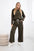 Komplet z wiskozy z lampasami w panterkę khaki , , , Moda Life Polska , 30337_1 , 7115