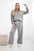 Komplet z wiskozy z lampasami w panterkę szary , , , Moda Life Polska , 30339_1 , 7115