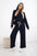 Komplet z wiskozy z lampasami w panterkę granatowy , , , Moda Life Polska , 30340_1 , 7115