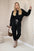 Komplet z wiskozy bluza z kapturem + spodnie czarny , , , Moda Life Polska , 30366_1 , 7096