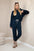 Komplet z wiskozy bluza z kapturem + spodnie granatowy , , , Moda Life Polska , 30373_1 , 7096