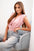 Bluzka body damska satynowa z głębokim dekoltem , Ciemno różowa uniwersalny , Bluzki , IT , 31615_1 , ART10047 Bluzki Moda Włoska Nowości Odzież Damska wiosna Wszystkie Produkty