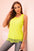 Bluzka damska z koronką bez rękawów żółty neon , , , Moda Life Polska , 32755_1 , 65126