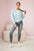 Bluza damska w kwiaty na zamek miętowa , , , Moda Life Polska , 32781_1 , 66634