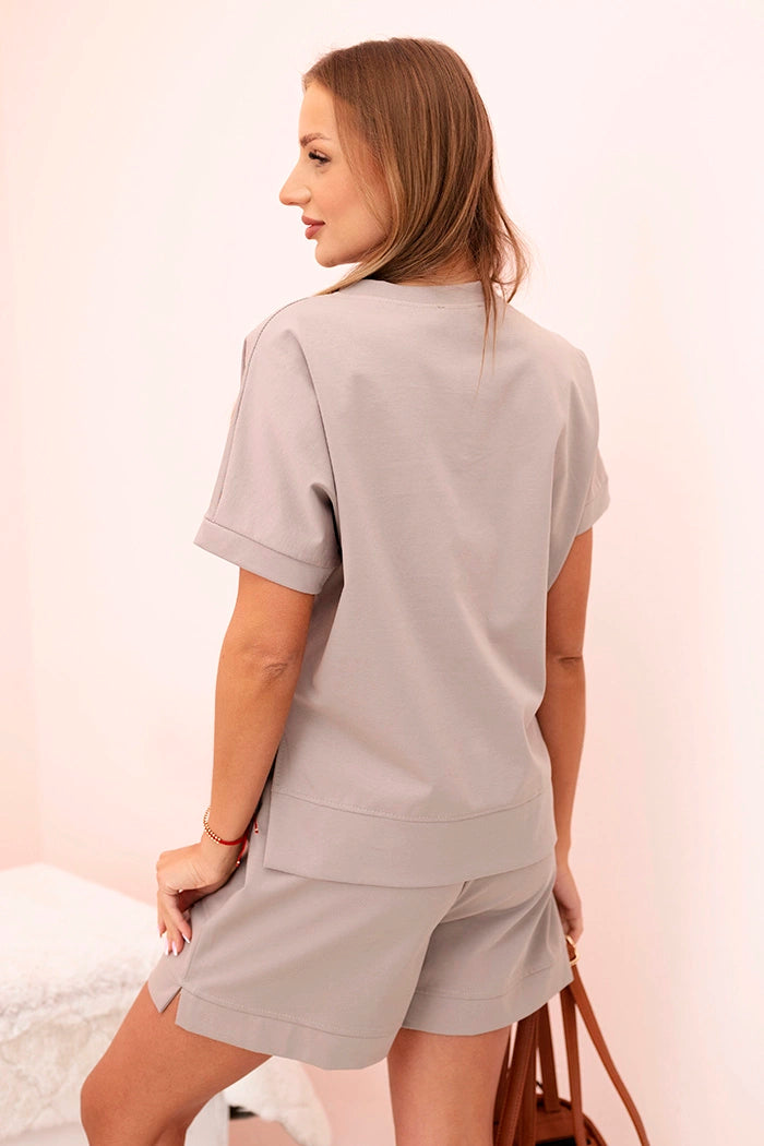 Komplet damski punto z krótkim rękawem i szortami , Fango uniwersalny , Komplety , IT , 32941_1 , 7507 Komplety Moda Włoska Nowości Odzież Damska wiosna Wszystkie Produkty