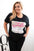 Bluzka damska bawełniana Plus Size z cekinowym napisem , Czarna uniwersalny , Bluzki , IT , 32999_1 , 1315 Bluzki Moda Włoska Nowości Odzież Damska plussize wiosna Wszystkie Produkty