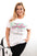 Bluzka damska bawełniana Plus Size z cekinowym napisem , Biały + Zielony uniwersalny , Bluzki , IT , 33000_1 , 1315 Bluzki Moda Włoska Nowości Odzież Damska plussize wiosna Wszystkie Produkty