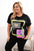 Bluzka damska bawełniana Plus Size ze złotym napisem czarny + zielony , , , Moda Life Polska , 33005_1 , 1275
