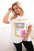 Bluzka damska bawełniana Plus Size ze złotym napisem , Biały + żółty uniwersalny , Bluzki , IT , 33008_1 , 1275 Bluzki Moda Włoska Nowości Odzież Damska plussize wiosna Wszystkie Produkty