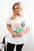 Bluzka damska bawełniana Plus Size z motywem piór biały + zielony , , , Moda Life Polska , 33019_1 , 1321