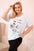 Bluzka damska Plus Size z wiskozy z kwiatowym nadrukiem i napisem niebieska , , , Moda Life Polska , 33022_1 , 2152