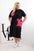 Sukienka damska bawełniana Plus Size z gwiazdami czarny + różowy , , , Moda Life Polska , 33034_1 , 1990
