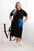 Sukienka damska bawełniana Plus Size z gwiazdami czarny + chabrowy , , , Moda Life Polska , 33035_1 , 1990