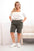 Spodenki damskie bawełniane Plus Size z paskiem khaki , , , Moda Life Polska , 33113_1 , ART52231