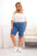 Spodenki damskie bawełniane Plus Size z paskiem , Jeansowe , Spodenki , IT , 33116_1 , ART52231 Moda Włoska Nowości Odzież Damska plussize Spodenki Wszystkie Produkty