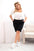 Spodenki damskie bawełniane Plus Size z paskiem , Czarne , Spodenki , IT , 33118_1 , ART52231 Moda Włoska Nowości Odzież Damska plussize Spodenki Wszystkie Produkty