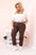 Spodnie damskie bawełniane Plus Size z paskiem , Brązowe , Spodnie , IT , 33120_1 , ART52293-4 Moda Włoska Nowości Odzież Damska plussize Spodnie wiosna Wszystkie Produkty