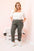Spodnie damskie bawełniane Plus Size z paskiem , Khaki , Spodnie , IT , 33123_1 , ART52293-4 Moda Włoska Nowości Odzież Damska plussize Spodnie wiosna Wszystkie Produkty