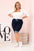 Spodenki damskie bawełniane Plus Size z wiązaniem , Ciemno jeansowe , Spodenki , IT , 33128_1 , ART9016 Moda Włoska Nowości Odzież Damska plussize Spodenki wiosna Wszystkie Produkty