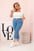 Spodnie damskie bawełniane Plus Size z elastyczną talią i wiązaniem , Jasno jeansowe , Spodnie , IT , 33129_1 , ART6015 Moda Włoska Nowości Odzież Damska plussize Spodnie wiosna Wszystkie Produkty