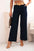 Spodnie damskie bawełniane z szeroką nogawką i paskiem ciemno jeansowe , , , Moda Life Polska , 33133_2 , ART59806