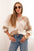 Sweter damski w paski z guzikami , Camelowy + Beżowy uniwersalny , Swetry , IT , 33640_1 , ART25047 Moda Włoska Nowości Odzież Damska Swetry Wszystkie Produkty