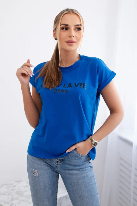 Bluzka bawełniana C'est La Vie Paris , Chabrowy Uniwersalny , Bluzki , TR , pol_pl_Bluzka-bawelniana-Cest-La-Vie-Paris-chabrowa-28853_1_161c099a-c7eb-44db-abf3-61050cb00a1c , 9820 Bluzki Moda Włoska Odzież Damska Rabat20 Wszystkie Produkty