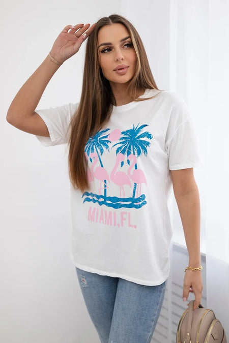 Bluzka bawełniana przecierana Miami , Biały Uniwersalny , Bluzki , IT , pol_pl_Bluzka-bawelniana-przecierana-Miami-biala-28248_1 , 01-2522 Bluzki Discount-30-a Moda Włoska Nowości Odzież Damska Rabat20 Wszystkie Produkty