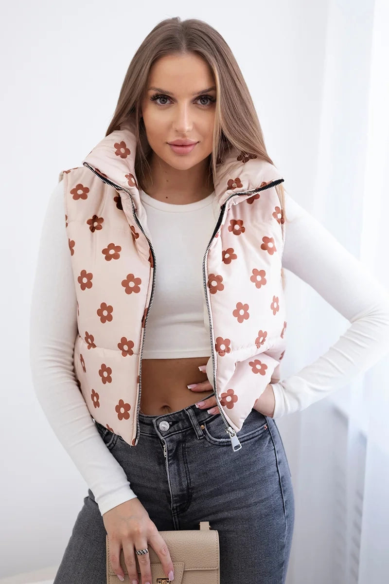 Kamizelka w drobne kwiaty , Beżowy Uniwersalny , Kurtki , IT , pol_pl_Kamizelka-w-drobne-kwiaty-bezowa-28125_1 , 32230 Discount-30 Jesien Kurtki Moda Włoska Nowości Odzież Damska Rabat20 Wszystkie Produkty