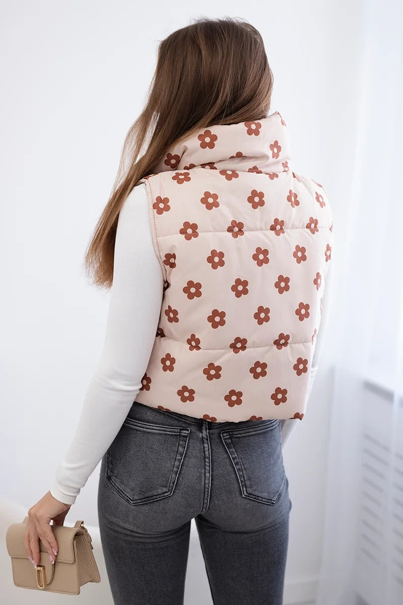 Kamizelka w drobne kwiaty , Beżowy Uniwersalny , Kurtki , IT , pol_pl_Kamizelka-w-drobne-kwiaty-bezowa-28125_2 , 32230 Discount-30 Jesien Kurtki Moda Włoska Nowości Odzież Damska Rabat20 Wszystkie Produkty