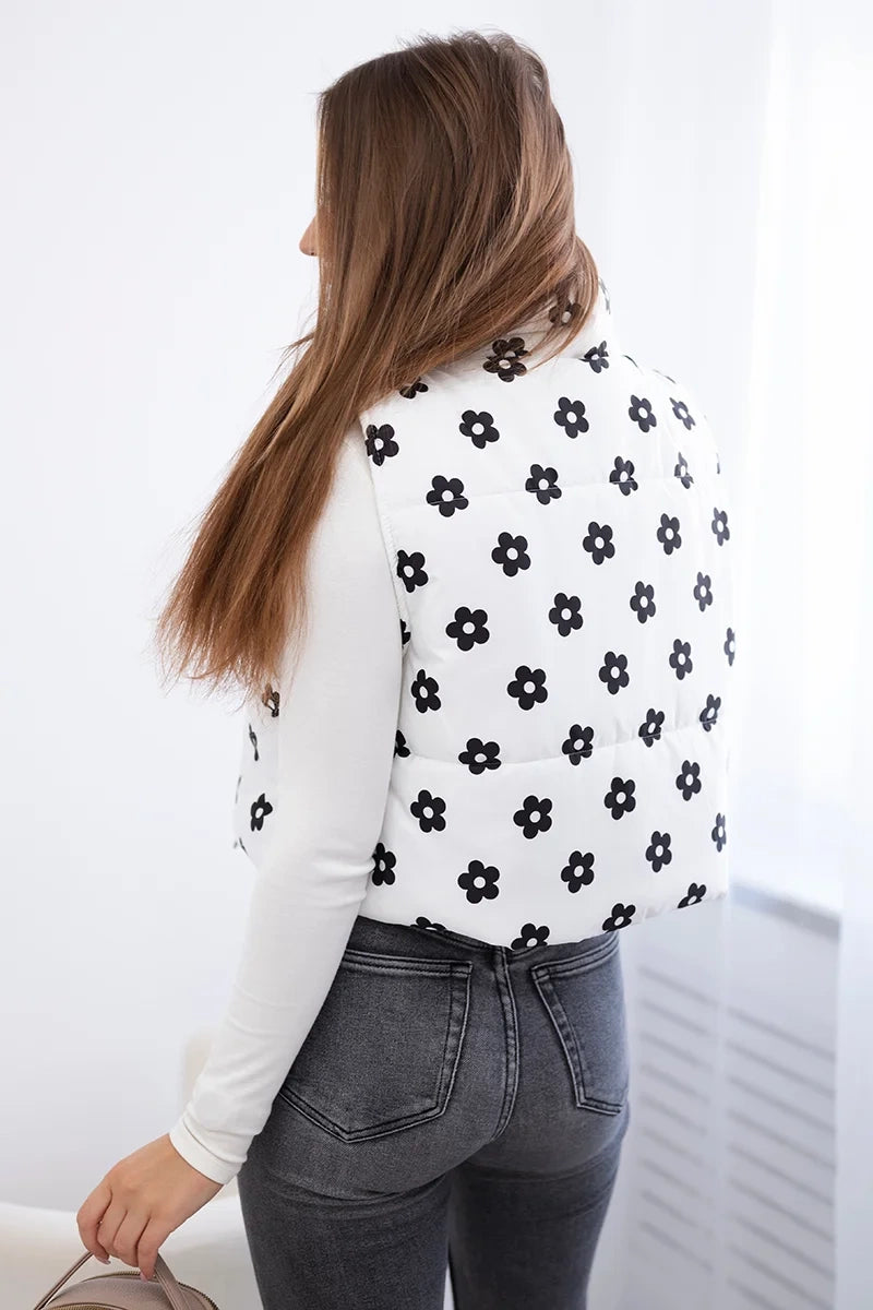 Kamizelka w drobne kwiaty , Biały Uniwersalny , Kurtki , IT , pol_pl_Kamizelka-w-drobne-kwiaty-biala-28126_3 , 32230 Discount-30 Jesien Kurtki Moda Włoska Nowości Odzież Damska Rabat20 Wszystkie Produkty