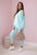 Komplet bluzy z kokardą na rękawach i legginsów , Miętowy Uniwersalny , Komplety , TR , pol_pl_Komplet-bluzy-z-kokarda-na-rekawach-i-legginsow-mietowy-28492_1 , 9801 Jesien Komplety Odzież Damska Rabat20 Wszystkie Produkty