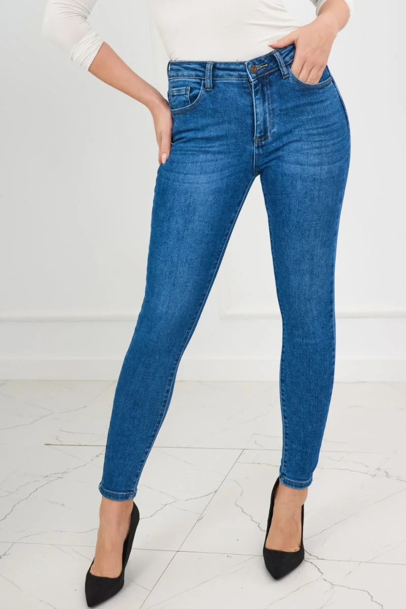 Spodnie jeansowe skinny klasyczne , Jeansowy , Spodnie , IT , pol_pl_Spodnie-jeansowe-skinny-klasyczne-27370_4 , Discount-30 FA8837 Moda Włoska Nowości Odzież Damska Rabat20 Spodnie Wszystkie Produkty