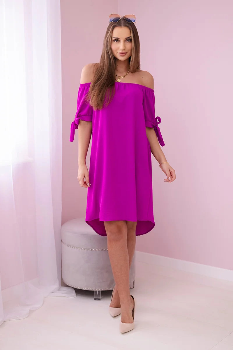 Sukienka wiązana na rękawach , Ciemny Fioletowy Uniwersalny , Sukienki , IT , pol_pl_Sukienka-wiazana-na-rekawach-ciemno-fioletowa-24217_1 , 3320 Discount-30 Moda Włoska Nowości Odzież Damska Rabat20 Sukienki sukienkihiszpanki Wszystkie Produkty