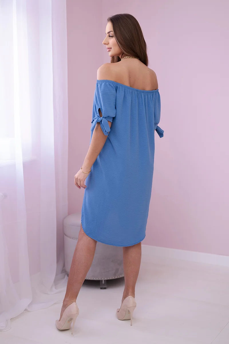 Sukienka wiązana na rękawach , Ciemny Jeansowy Uniwersalny , Sukienki , IT , pol_pl_Sukienka-wiazana-na-rekawach-ciemno-jeansowa-24353_2 , 3320 Discount-30 Moda Włoska Nowości Odzież Damska Rabat20 Sukienki sukienkihiszpanki Wszystkie Produkty